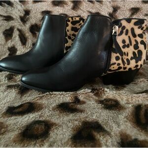Beautiful Black and leopard  Franco Sarto boots